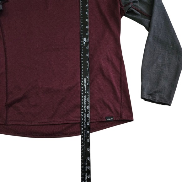 Patagonia Capilene 3 (Mens Medium) Long Sleeve Shirt Maroon Gray Raglan Polartec - Picture 5 of 5
